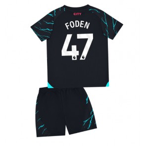 Manchester City Phil Foden #47 Dětské Alternativní dres komplet 2023-24 Krátký Rukáv (+ trenýrky)
